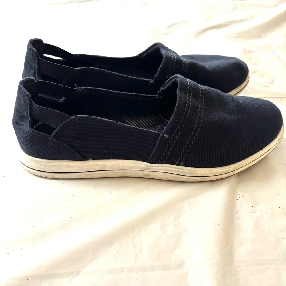 Clarks Cloudstep Breeze Step ll Stretch Slip-On Navy Blue Sneakers SZ 8 Worn 2X - Picture 14 of 14